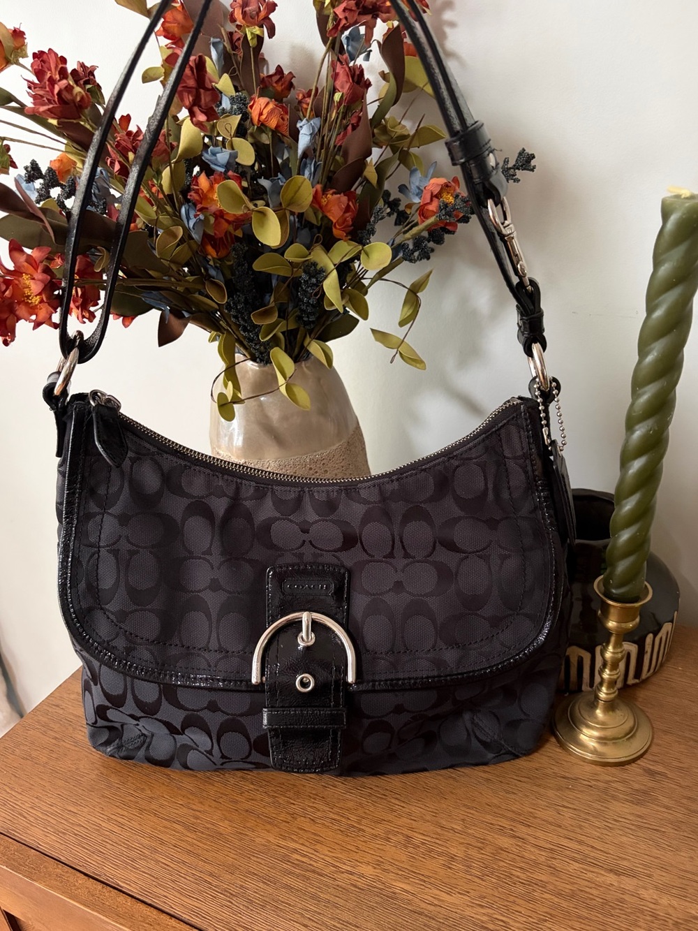 Coach soho signature flap bag